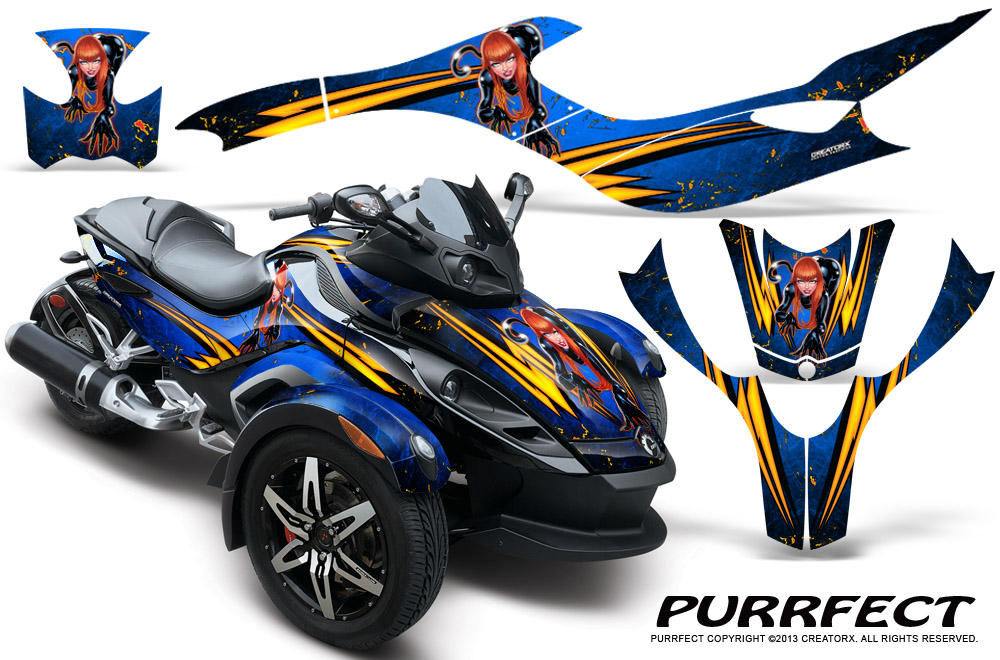 CAN-AM SPYDER Graphics Kit Purrfect Blue